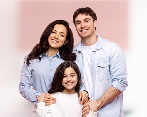 Happy Parents With Daughter After Home Purchase in Colorado